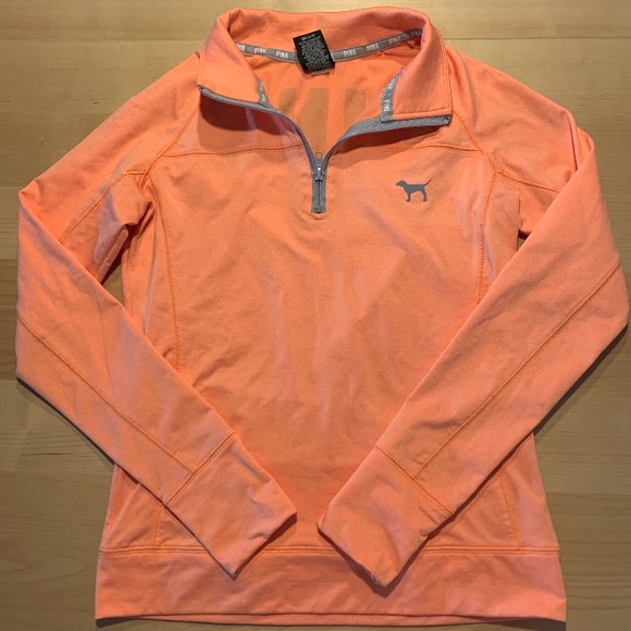 PINK Victoria's Secret Tops - Victoria’s Secret 3 quarter zip light orange peach